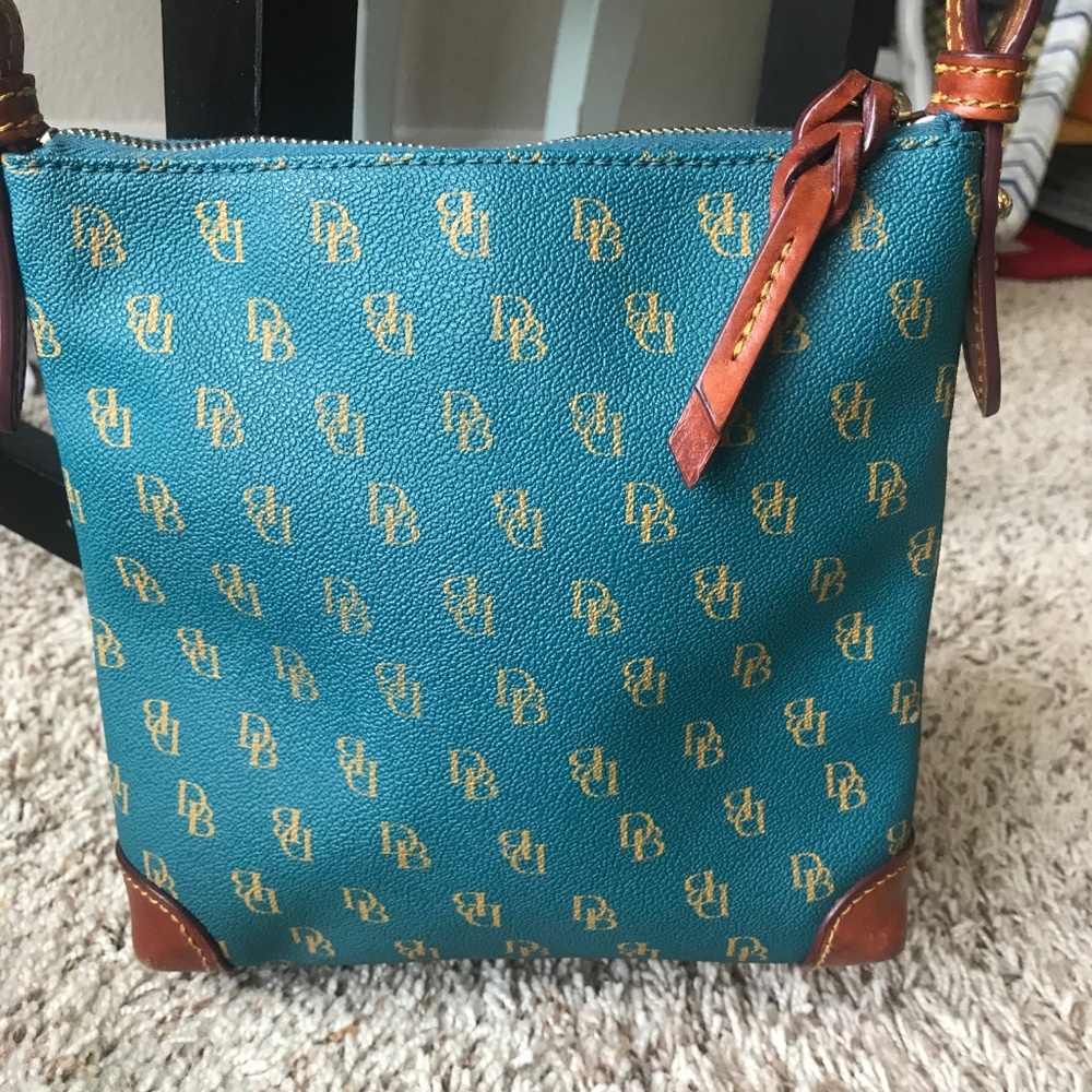 Teal Dooney & Bourke Crossbody Leather Purse - Picture 4 of 8